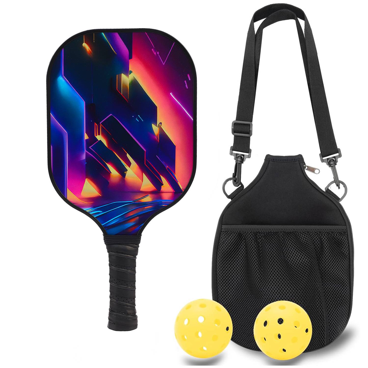 [Glass Fiber Piccoon racket] 1 shot+2 ball+1 storage backpack+leather carton [Model 221]